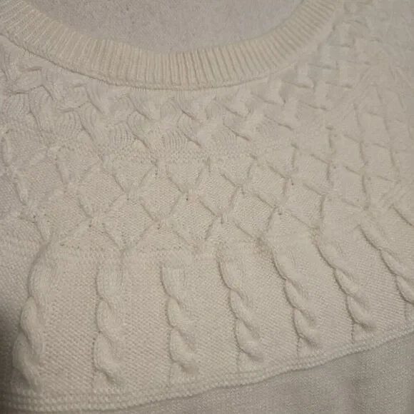 Talbots Cashmere blend Cream Scoop Neck Sweater Size XL casual - Picture 3 of 9